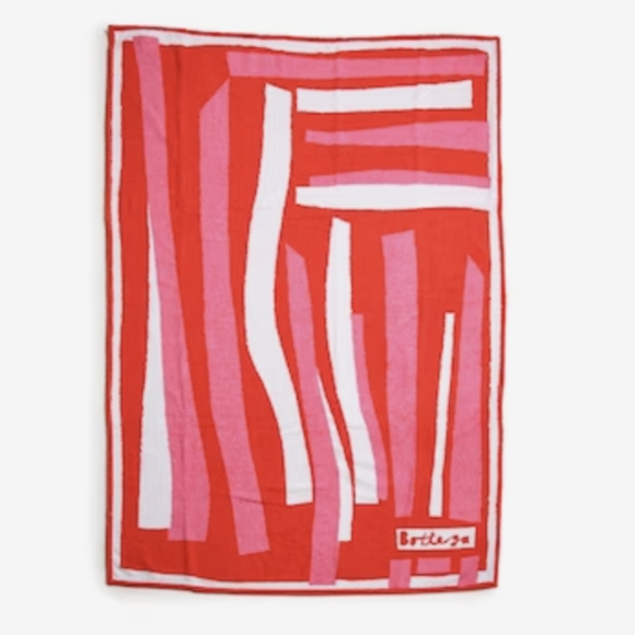 NWT Bottega Veneta Collage Beach Towel Red Pink White Color - Picture 4 of 7
